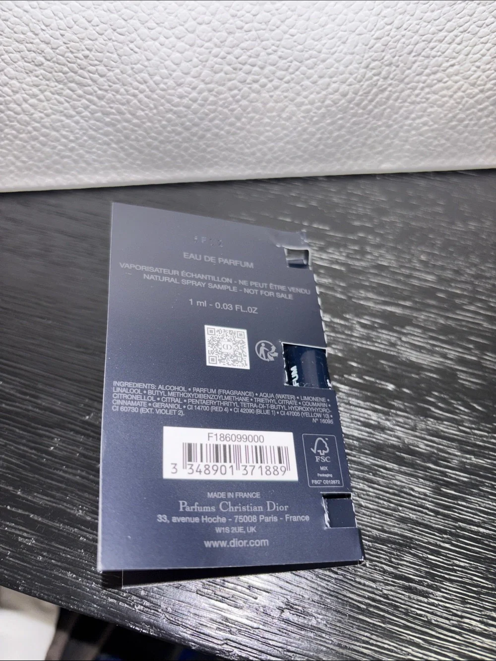 Dior GWP Navy Vegan Leather Passport Wallet NWT w/Sauvage sample
